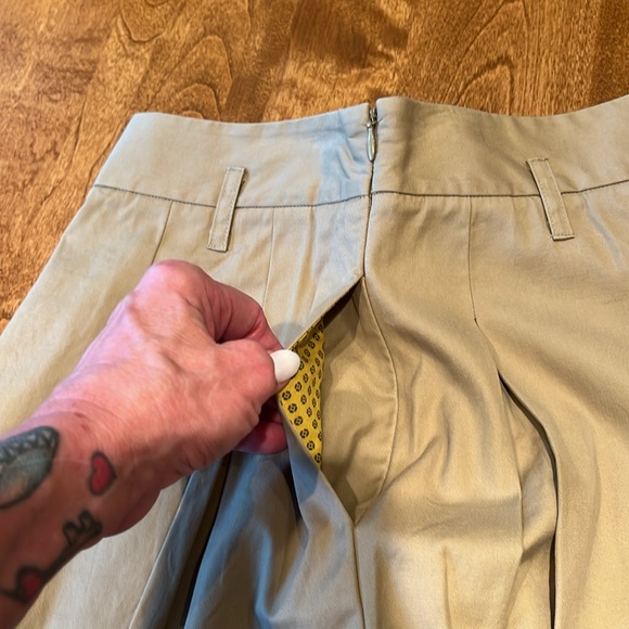 Vintage Anthropologie Cream Tan A-Line Mini Skirt by odille. Mint condition. - Picture 3 of 3